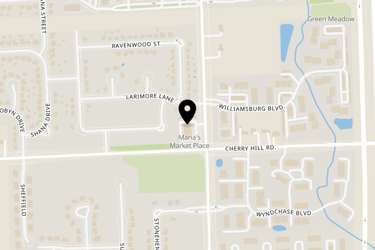 Map showing the location of Big Moe's Kitchen Canton Township on 155 N Haggerty Rd in Canton Township